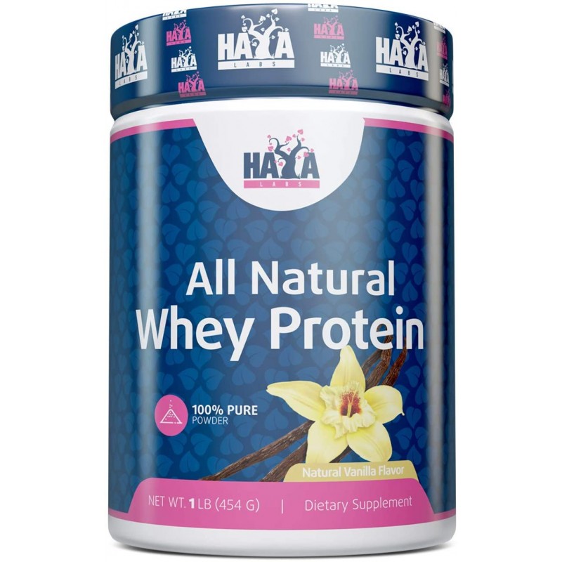 Haya Labs 100% All Natural Whey Protein 454 g - Vanill